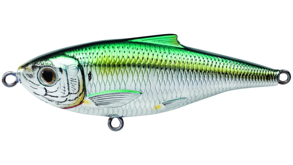 Live Target LiveTarget Scaled Sardine Twitchbait, 0-4in Floating, 7/16oz, 3in, Silver &amp; Green, SST75F933