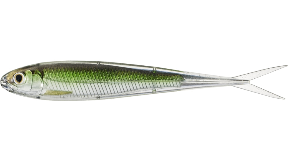 Live Target Twitch Minnow Soft Jerkbaits, 4, 5 .25in, Silver/Green, SSR130S952