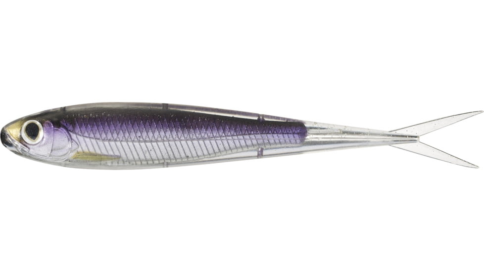 Live Target Twitch Minnow Soft Jerkbaits, 4, 3.75in, Silver/Purple, SSR100S207