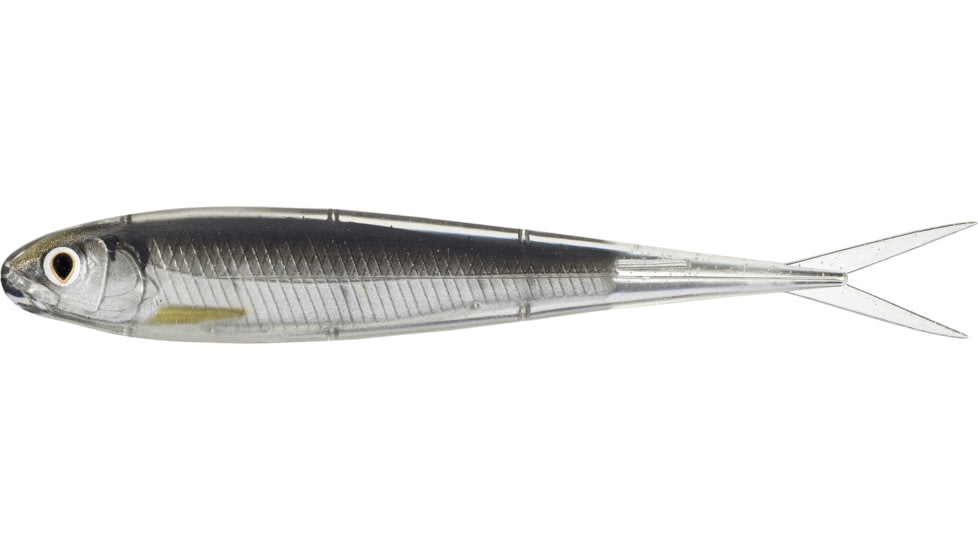 Live Target Twitch Minnow Soft Jerkbaits, 4, 4.5in, Silver/Smoke, SSR115S951