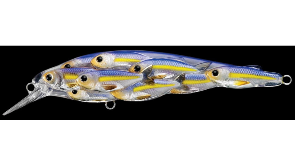 Live Target Yearling Baitball Jerkbait,3.375in,Pearl/Violet Shad 144670