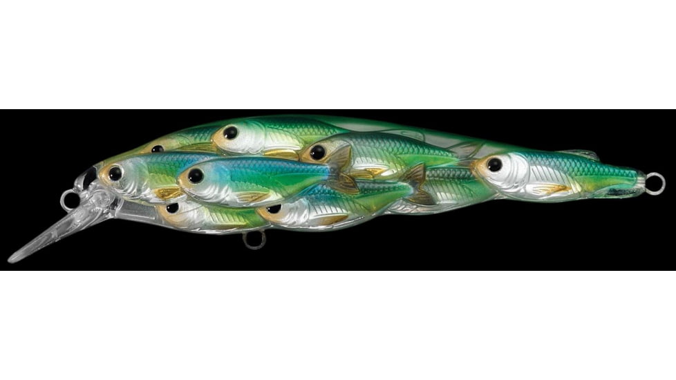 Live Target Yearling Baitball Jerkbait,4.25in,Blue/Chartreuse Shad 144664
