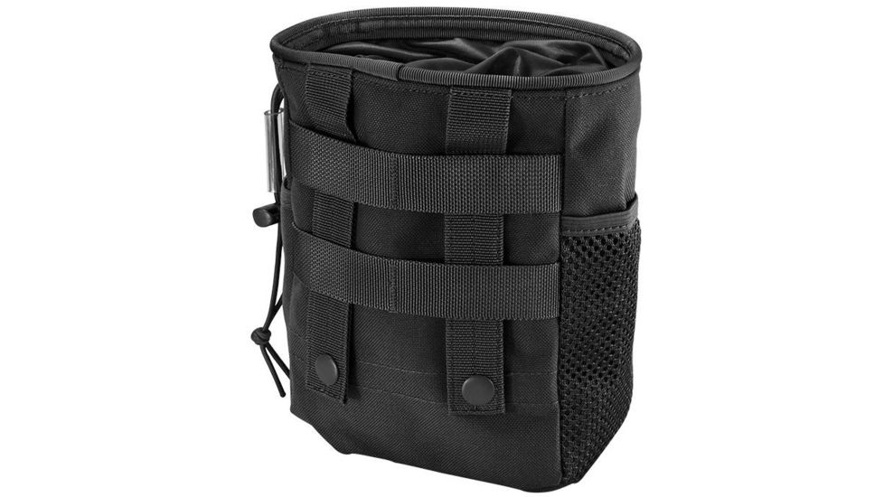 Loaded Gear CX-700 Drawstring Dump Pouch, Compatible w/ Molle System, Black, 5.5 x 3 x 7.5 in BI12624