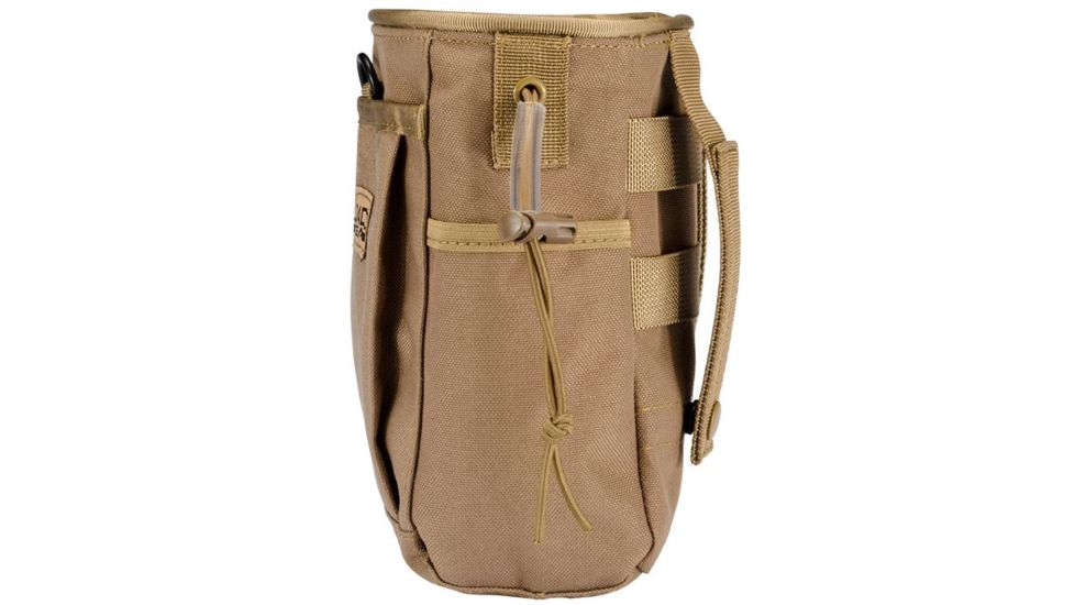 Loaded Gear CX-700 Drawstring Dump Pouch, Compatible w/ Molle System, Dark Earth, 5.5 x 3 x 7.5 in BI12626