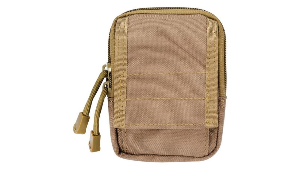 Loaded Gear CX-800 Accessory Pouch, Dual Zipper Design, Compatible w/ Molle System, Dark Earth BI12632