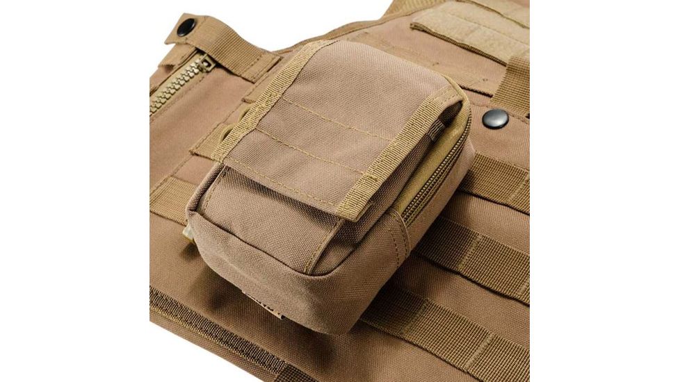 Loaded Gear CX-800 Accessory Pouch, Dual Zipper Design, Compatible w/ Molle System, Dark Earth BI12632