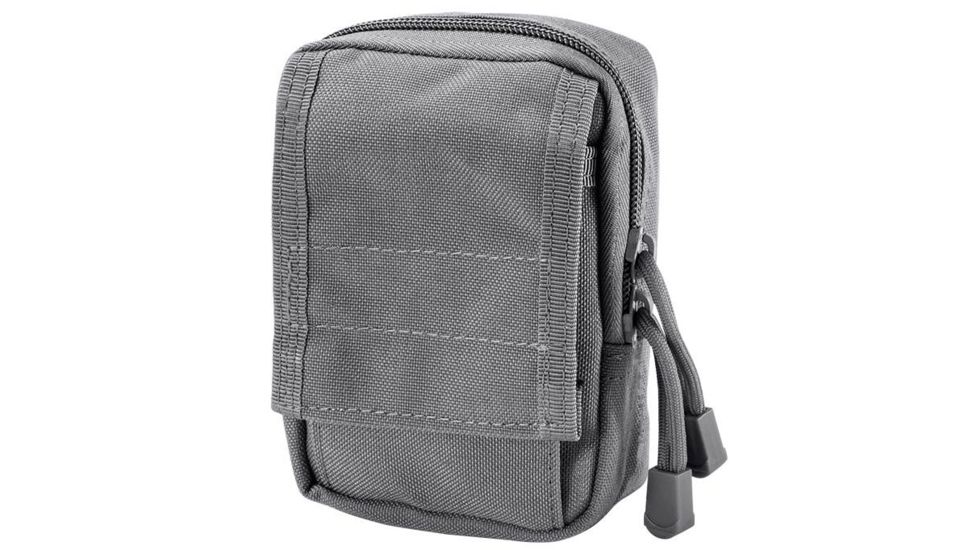 Loaded Gear CX-800 Accessory Pouch, Dual Zipper Design, Compatible w/ Molle System, Gray BI12634
