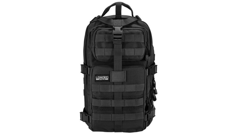 Loaded Gear GX-400 Crossover Low Profile Backpack, Padded Back, Weight 2.6 lbs, Black, 12.1 x 9.9 x 16 in BI12602