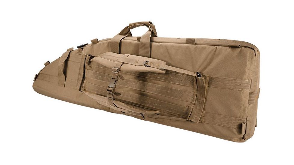 Loaded Gear RX-600  46 in Tactical Dual Rifle Bag, Padded Center Divider, 4 Zippered Pockets, Dark Earth BI12552