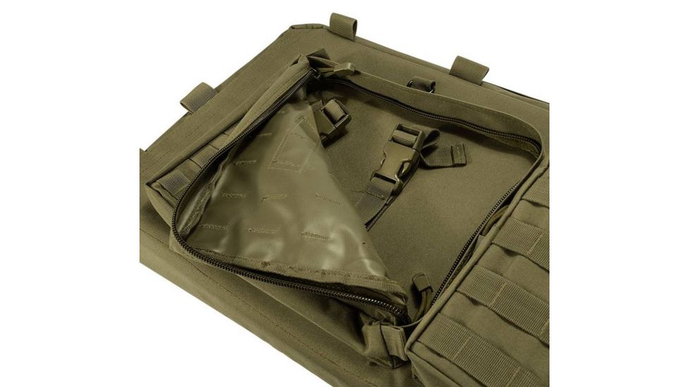 Loaded Gear RX-600  46 in Tactical Dual Rifle Bag, Padded Center Divider, 4 Zippered Pockets, OD Green BI12554