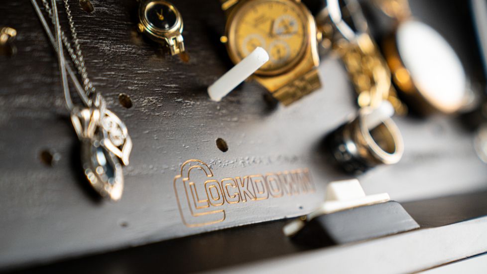 Lockdown In Plain Sight Hidden Stained Shelf, Walnut, 1117248