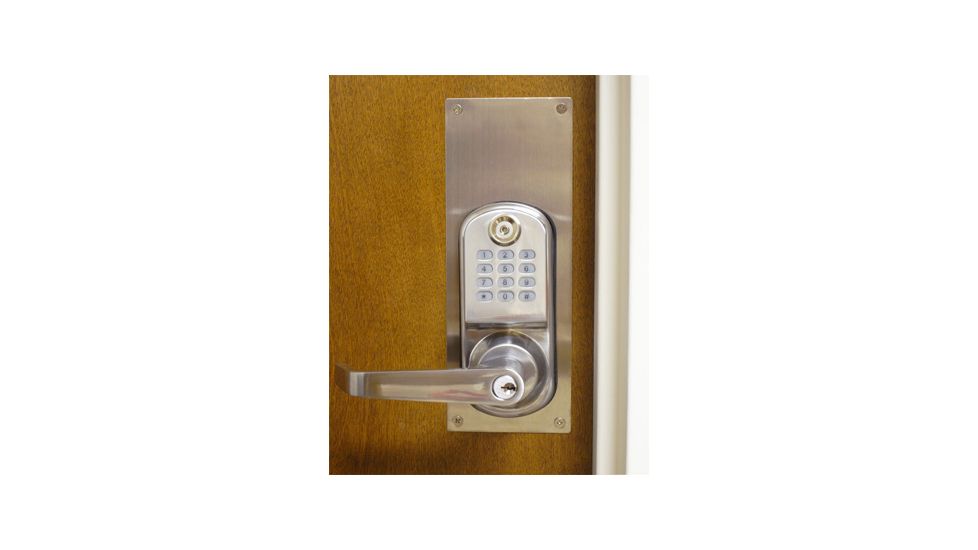LockState Resort Lock Deadbolt Cover Plate Installed