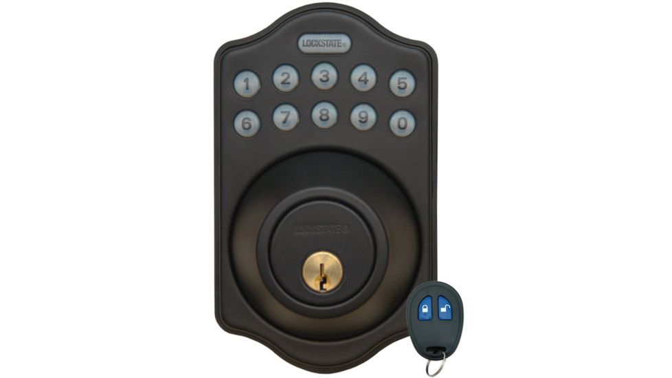 LockState DB500R Keyless Entry Deadbolt Lock w/Remote,Oil Rubbed Bronze LS-DB500R-RB