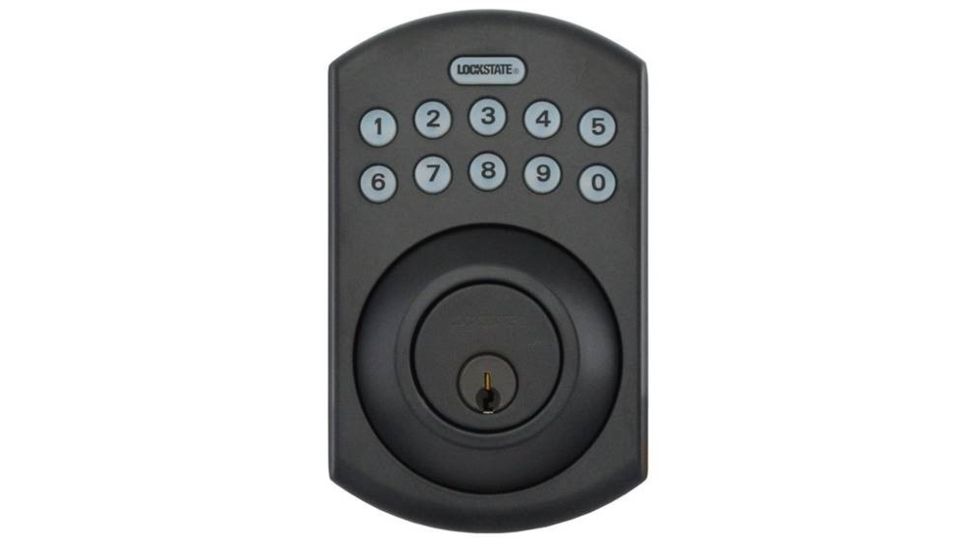 Lockstate Electronic Keypad Deadbolt, Bolder Style, Rubbed Bronze, LS-DB550-RB