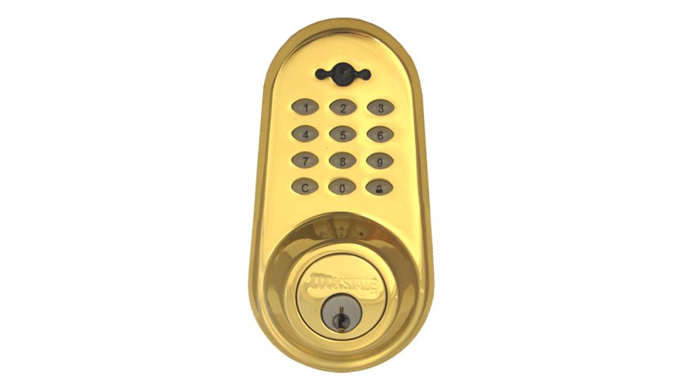 LockState DBS Keyless Deadbolt Polished Brass