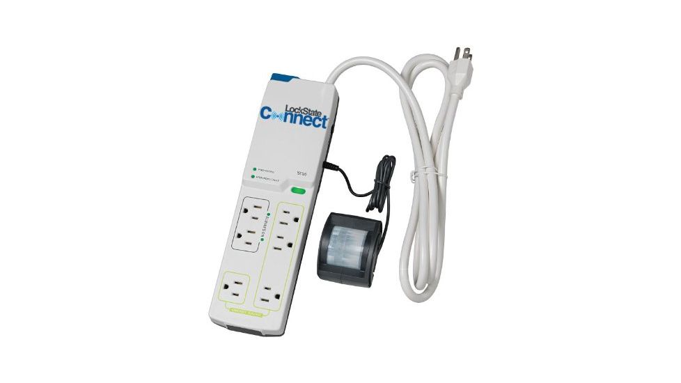 LockState LS-P100 WiFi Multi-Outlet Power Strip w/Motion Detection LS-P100M