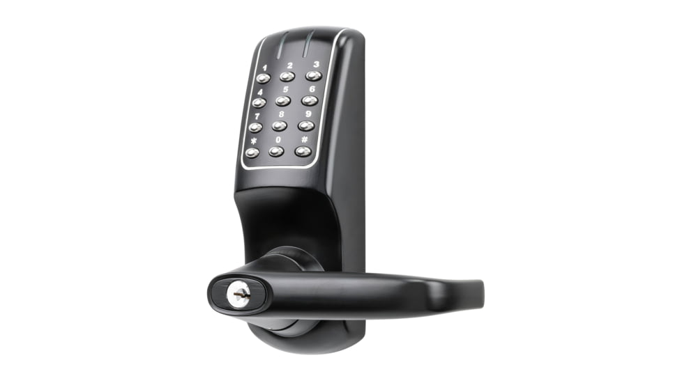 Lockstate RemoteLock OpenEdge Commercial Grade Wi-Fi Lever Lock, Black, 2.75 x 2.75 x 7 in, RL-OpenEdge CG Black