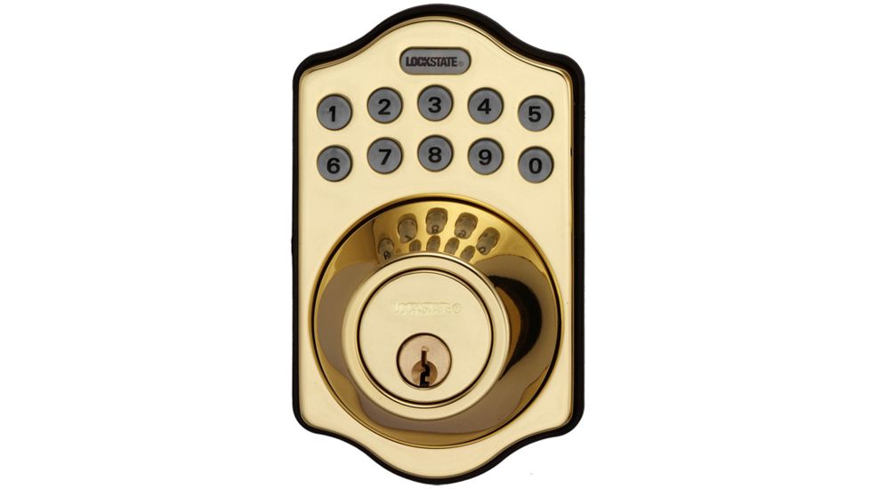LockState RemoteLock WiFi Electronic Deadbolt Door Lock,Polished Brass LS-DB500i-PB