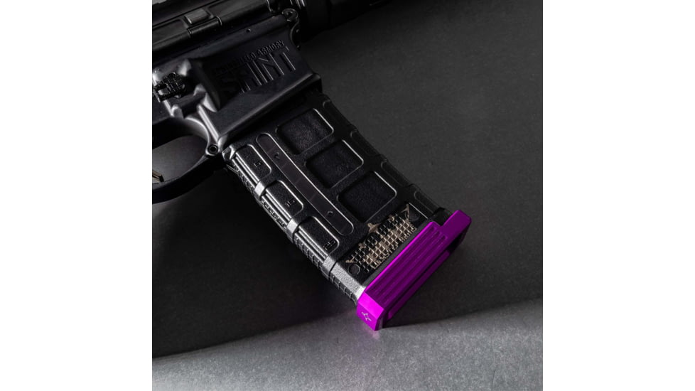 Lockstep Arms AR15 PMAG GEN M3 Base Plate Flat +0-Round, Anodized, Purple, LA-AR15-100-PUR