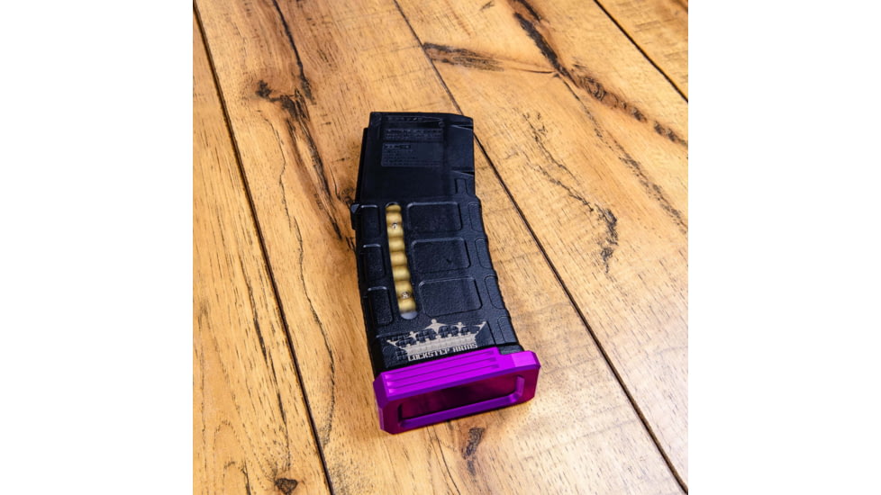Lockstep Arms AR15 PMAG GEN M3 Base Plate Flat +0-Round, Anodized, Purple, LA-AR15-100-PUR