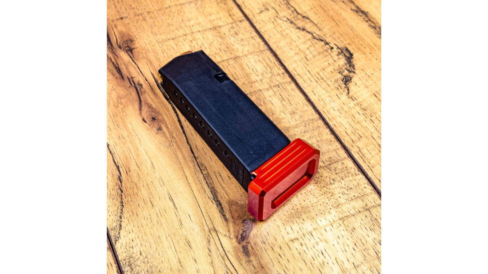 Lockstep Arms Glock 43X/48 Flat Base Plate, Red, LA-G43X-100-RED-0RD