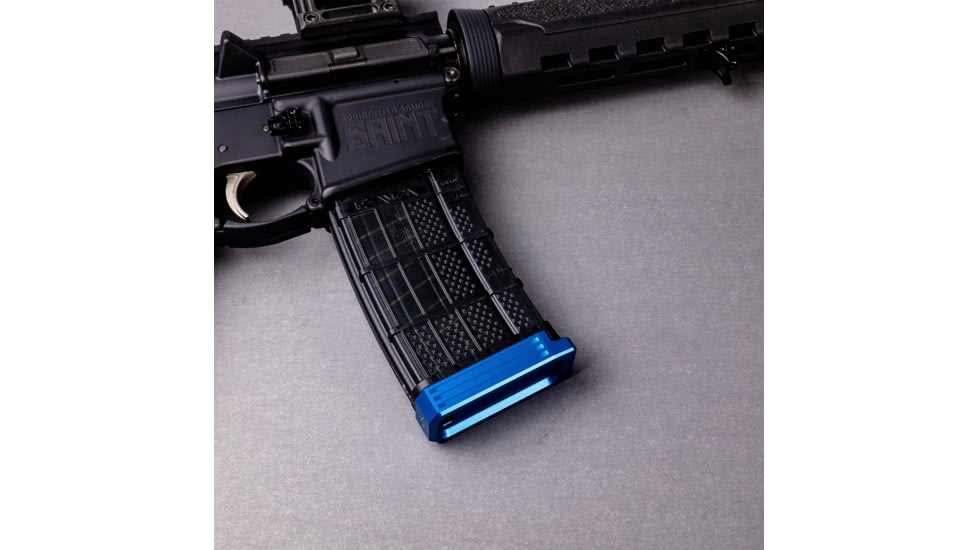 Lockstep Arms Lancer L5AWM Flat Base Plate, Blue, LA-AR15-101-BLU-0RD