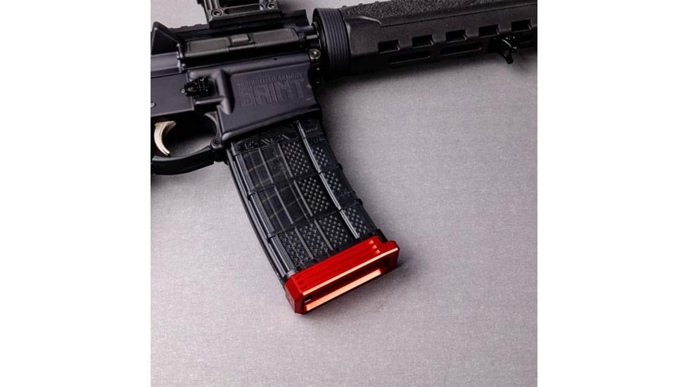 Lockstep Arms Lancer L5AWM Flat Base Plate, Red, LA-AR15-101-RED-0RD