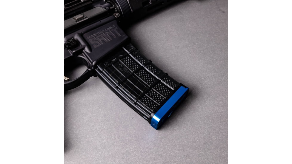Lockstep Arms Lancer L5AWM Slim Base Plate, Blue, LA-AR15-117-BLU-0RD
