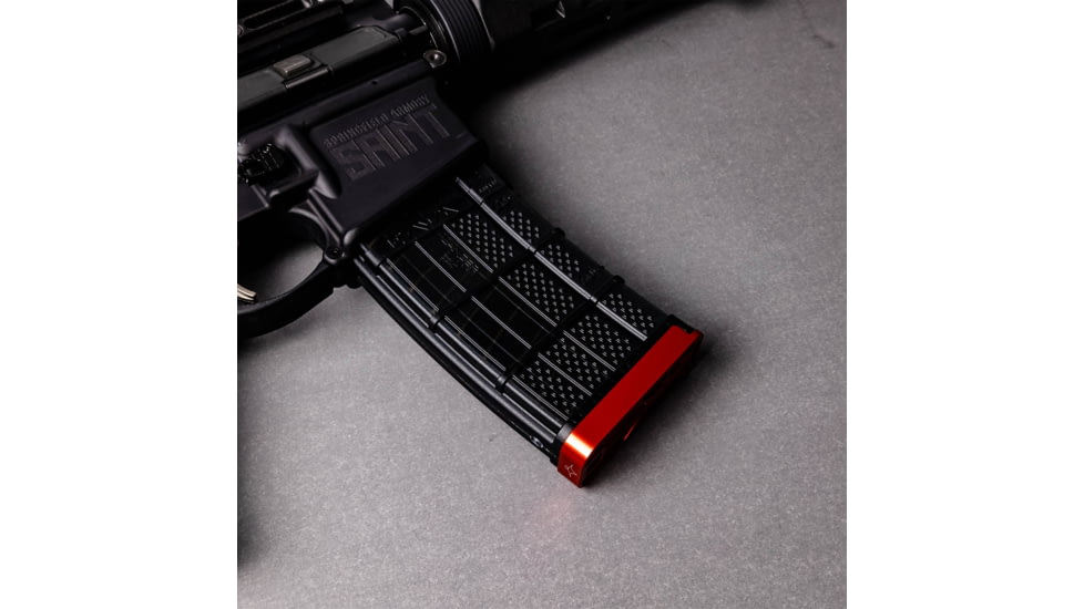 Lockstep Arms Lancer L5AWM Slim Base Plate, Red, LA-AR15-117-RED-0RD