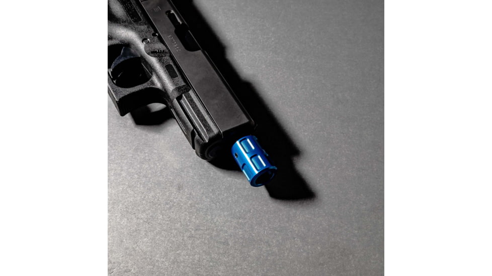 Lockstep Arms Micro Compensator, 1/2-28 Thread, Aluminum, Blue, LA-GLK-1150-BLU