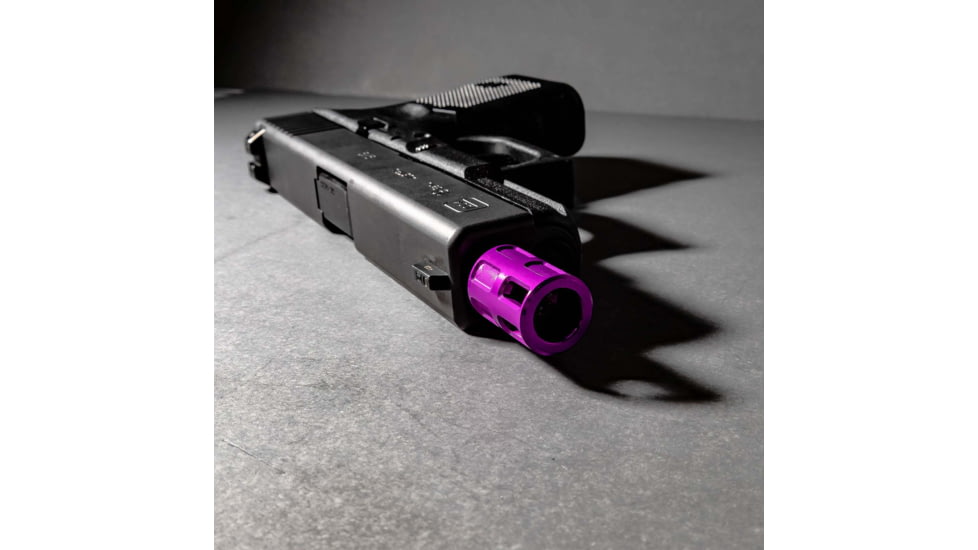 Lockstep Arms Micro Compensator, 1/2-28 Thread, Aluminum, Purple, LA-GLK-1150-PUR