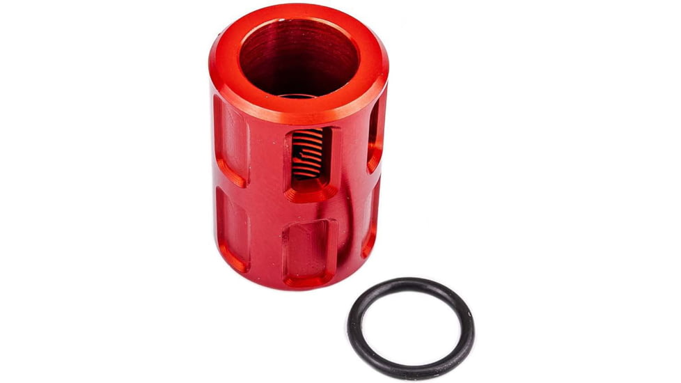 Lockstep Arms Micro Compensator, 1/2-28 Thread, Aluminum, Red, LA-GLK-1150-RED