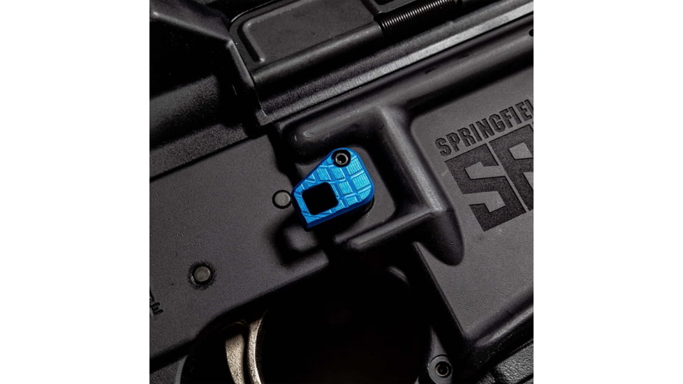 Lockstep Arms Oversized AR Magazine Release, Anodized, Blue, LA-AR15-150-BLU