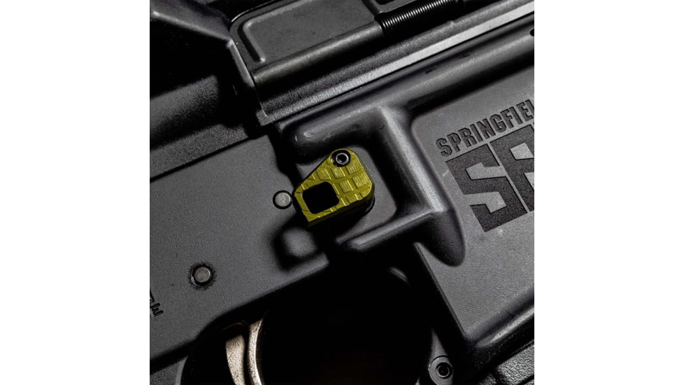 USED Lockstep Arms Oversized AR Magazine Release, Anodized, OD Green, LA-AR15-150-ODG, EDEMO1, Used, Condition Fair, Installed/Mounted