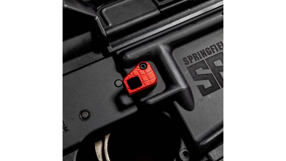 Lockstep Arms Oversized AR Magazine Release, Anodized, Red, LA-AR15-150-RED