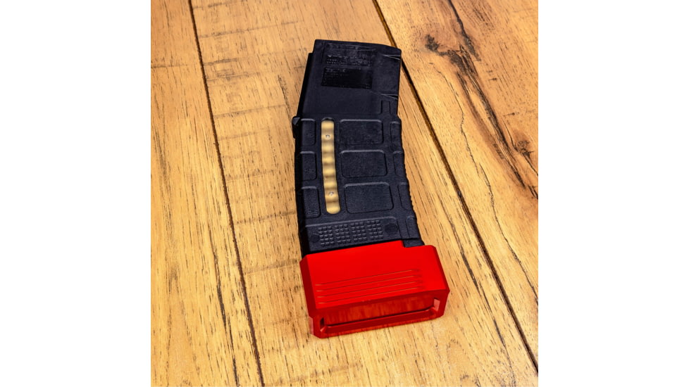 Lockstep Arms PMAG GEN M3 AR15 Base Plate, Red, LA-AR15-111-RED-5RD