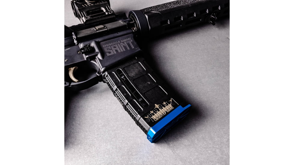 Lockstep Arms PMAG GEN M3 AR15 Slim Base Plate, Blue, LA-AR15-116-BLU-0RD