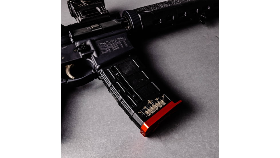 Lockstep Arms PMAG GEN M3 AR15 Slim Base Plate, Red, LA-AR15-116-RED-0RD