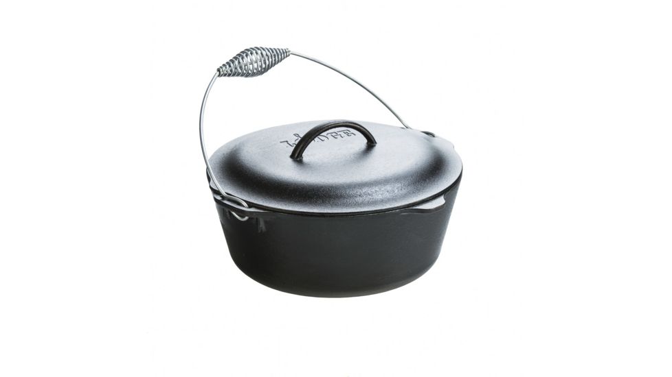 Lodge Cast Iron Dutch Oven with Spiral Bail Handle, 7 quart, L10DO3