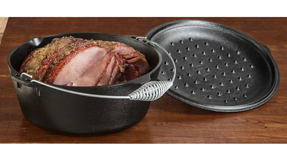 Lodge Cast Iron Dutch Oven with Spiral Bail Handle, 7 quart, L10DO3