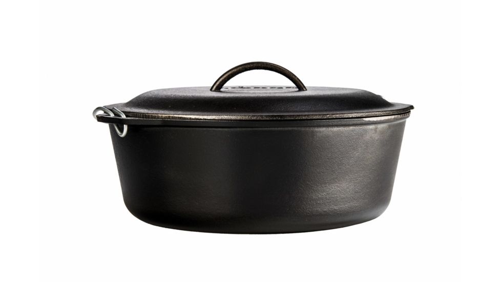 Lodge Cast Iron Dutch Oven with Spiral Bail Handle, 9 quart, L12DO3