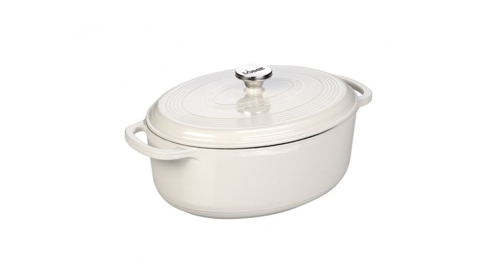 Lodge Oval Dutch Oven, Oyster White, 7 quart, EC7OD13