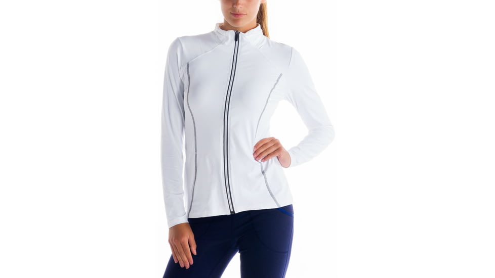 Lole Essential Jacket - Women's-White Stripe-X-Small