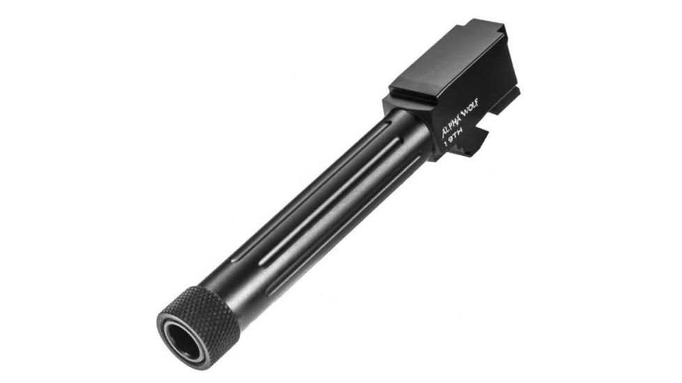 Lone Wolf Arms AlphaWolf Glock 19 9mm Threaded Barrel, 1/2x28, Black, AW-19TH