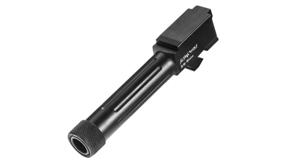 Lone Wolf Arms AlphaWolf Glock 26 9mm Threaded Barrel, 1/2x28, Black, AW-26TH