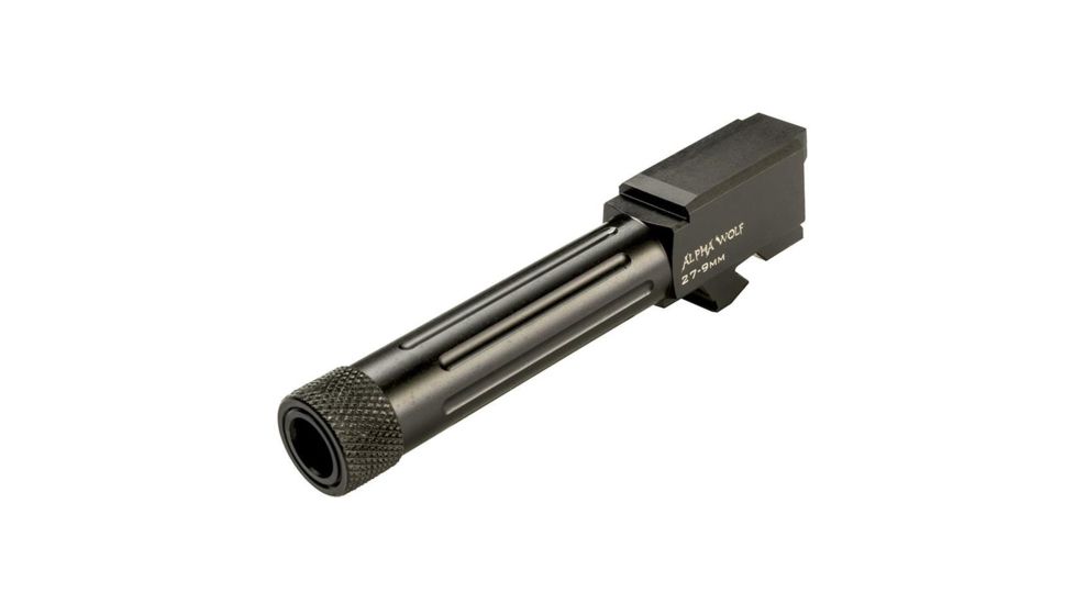 Lone Wolf Arms AlphaWolf Glock 27/33 9mm Threaded Conversion Barrel, 1/2x28, Black, AW-279TH