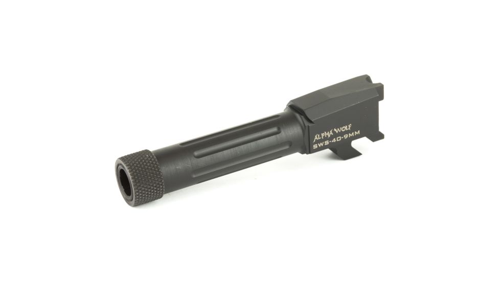 Lone Wolf Arms AlphaWolf Smith &amp; Wesson M&amp;P Shield .40 S&amp;W to 9mm Threaded Conversion Barrel, 1/2x28, Black, AW-SWS409TH