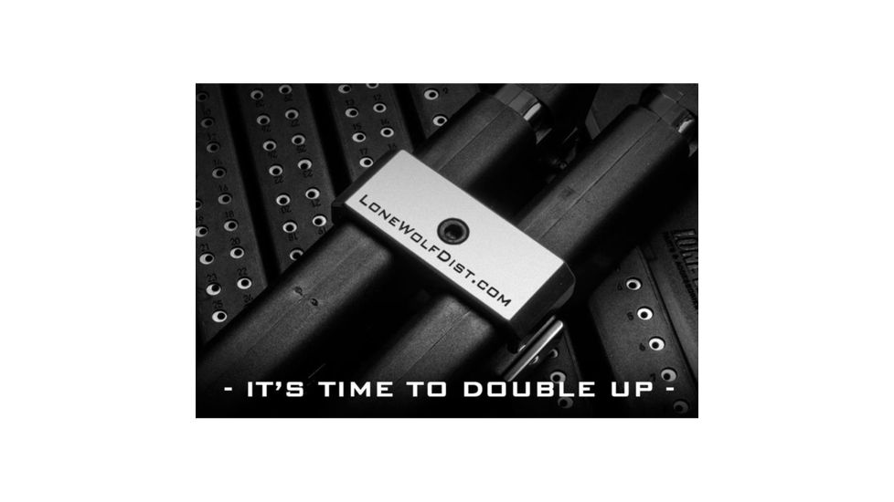 Lone Wolf Arms Aluminum Glock Extended Capacity Magazine Coupler, 9mm/.40 S&amp;W, Aluminum, LWD-MagCoupler-BB