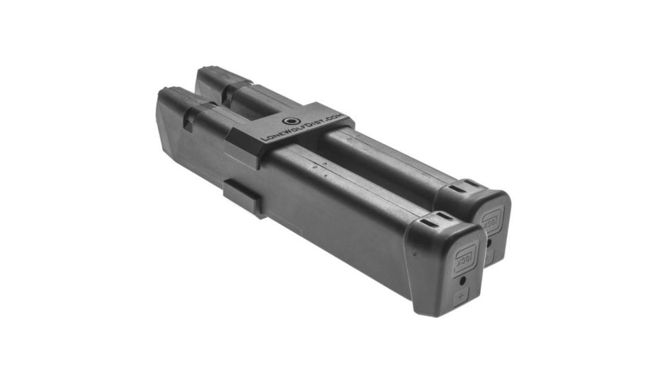 Lone Wolf Arms Aluminum Glock Extended Capacity Magazine Coupler, 9mm/.40 S&amp;W, Black, LWD-MagCoupler-BLK