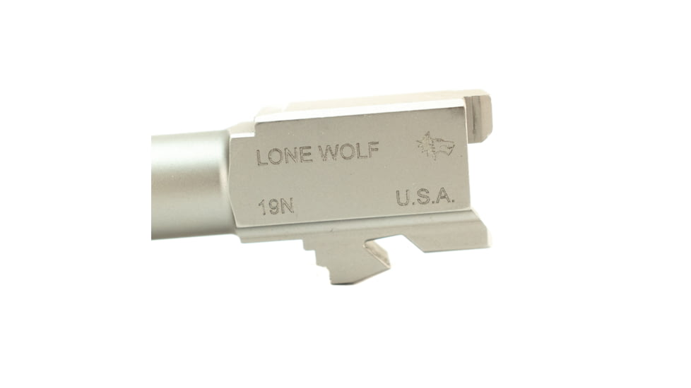 Lone Wolf Arms Glock 19 9mm Barrel, Stock Length, Raw Stainless, LWD-19N